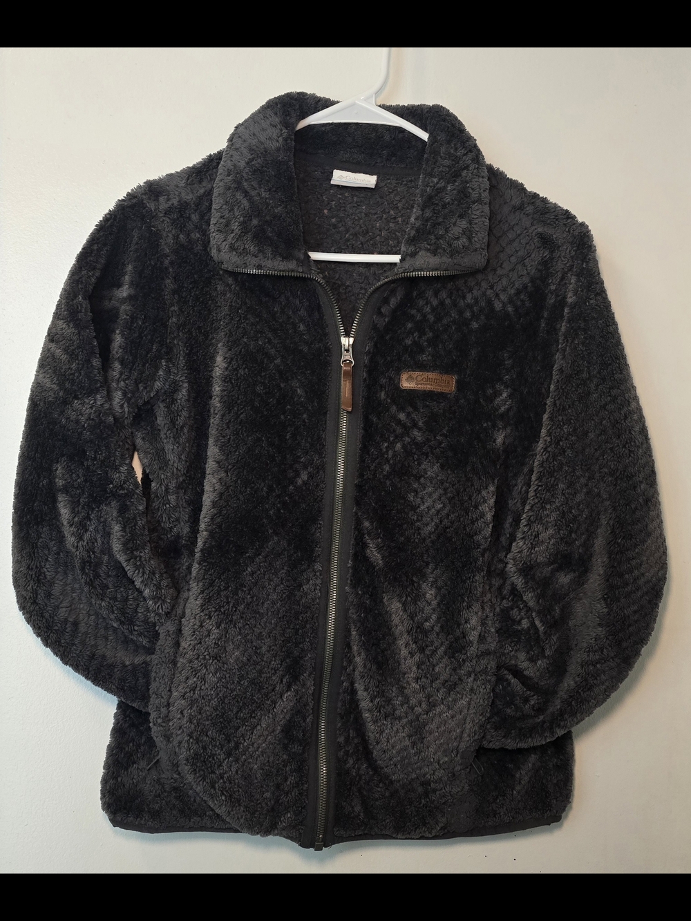 Columbia Black Plush Sherpa Jacket Full Zip Up